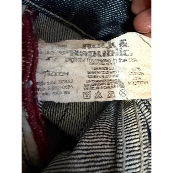 Rock & Republic Y2K Flare Jeans Womens Size 29 Indie Sleaze Vintage Denim - Picture 5 of 8